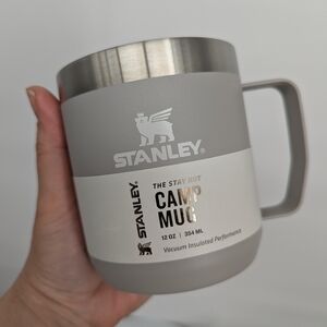 new STANLEY Stay Hot Camp Mug Coffee cup ash ☕ 12 OZ vacuum insulated with lid